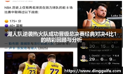 湖人队逆袭热火队成功晋级总决赛经典对决4比1的精彩回顾与分析